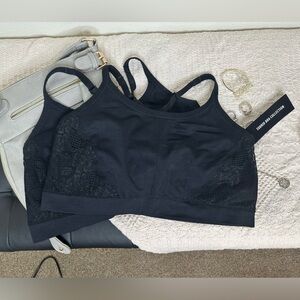 Torrid Seamless Bralette Black Lace, Size 3, New with Tags. (Both bras included)